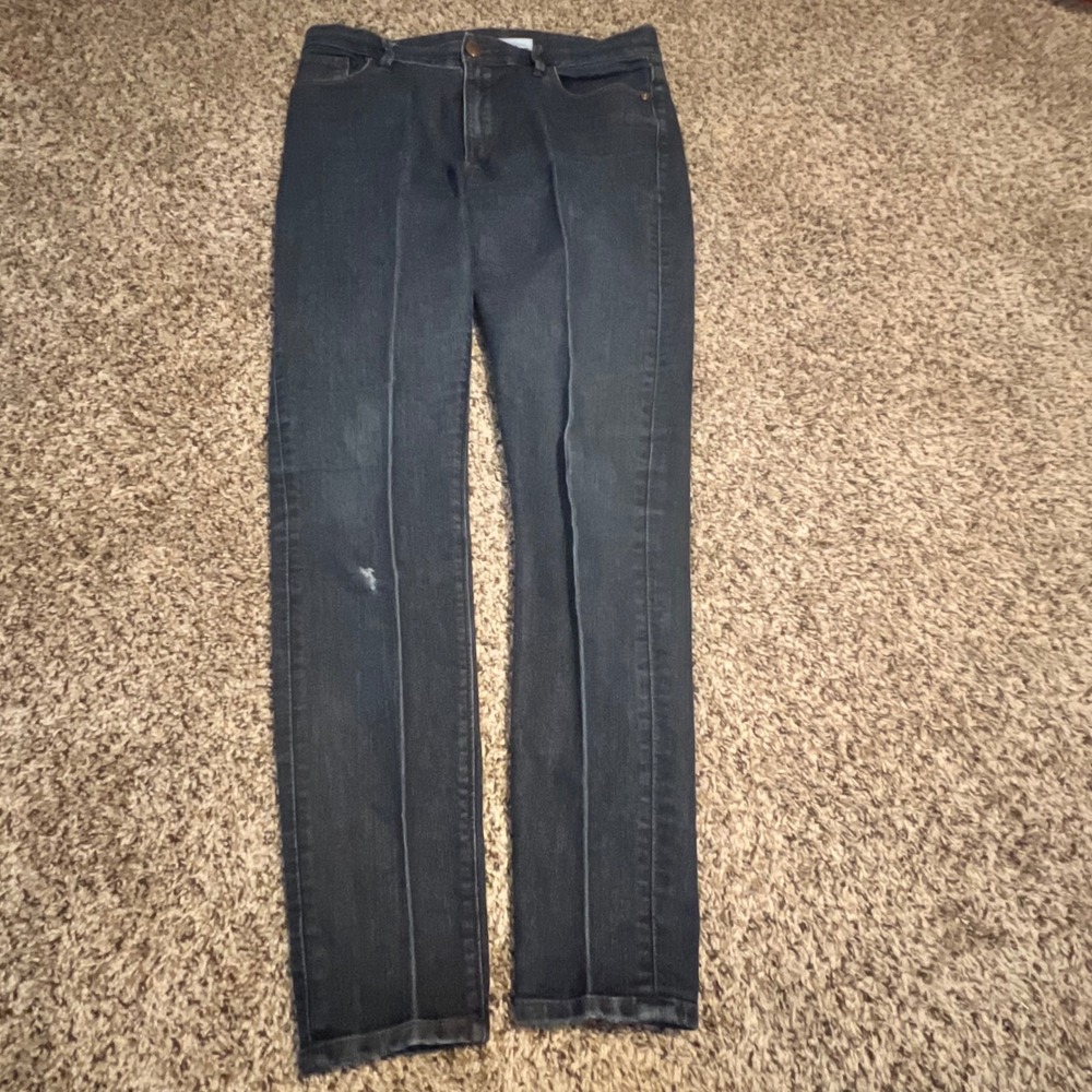 Loft Modern High Waist Skinny Ankle Jeans Dark Wash‎ Front Seam Size 26 / 2